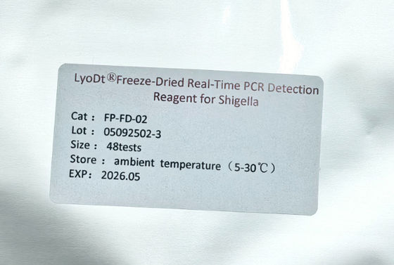 Lebensmittelsicherheits-Schnelltest-Kit, der eine einfache Handhabung und Transport ohne Kühlkette für den Shigella-Nachweis mittels Real-Time-PCR bietet